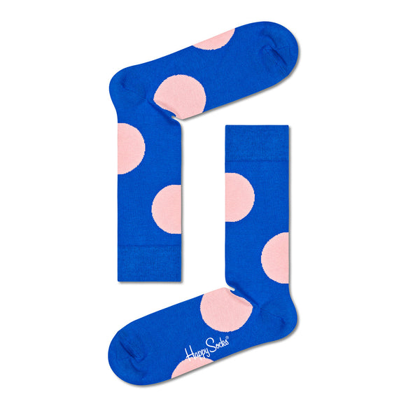 Happy Socks - Jumbo Dot Sock Blue/Blush