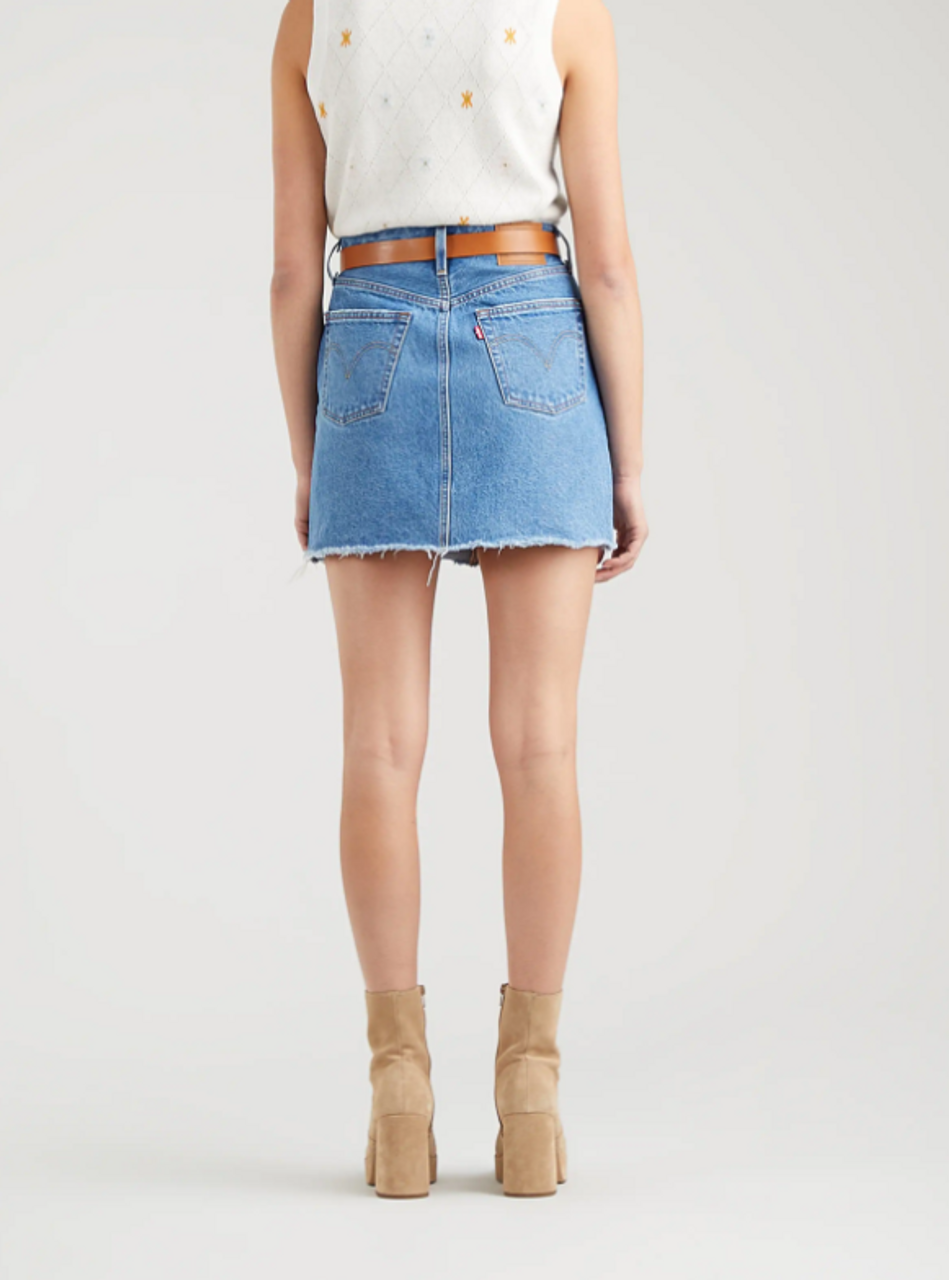 LEVIS HIGH RISE DECONSTRUCTED DENIM SKIRT OXNARD SWITCH The Linen Cupboard Dirranbandi