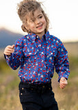 Hard Slog Kids Drew Half Placket L/S Shirt