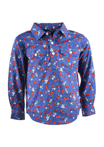 Hard Slog Kids Drew Half Placket L/S Shirt