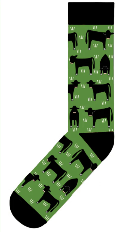 Red Tractor Designs Angus Boxed Socks - Sizes S, M & L