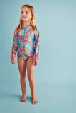 KIP & CO FOREVER FLORAL LONG SLEEVE BATHERS