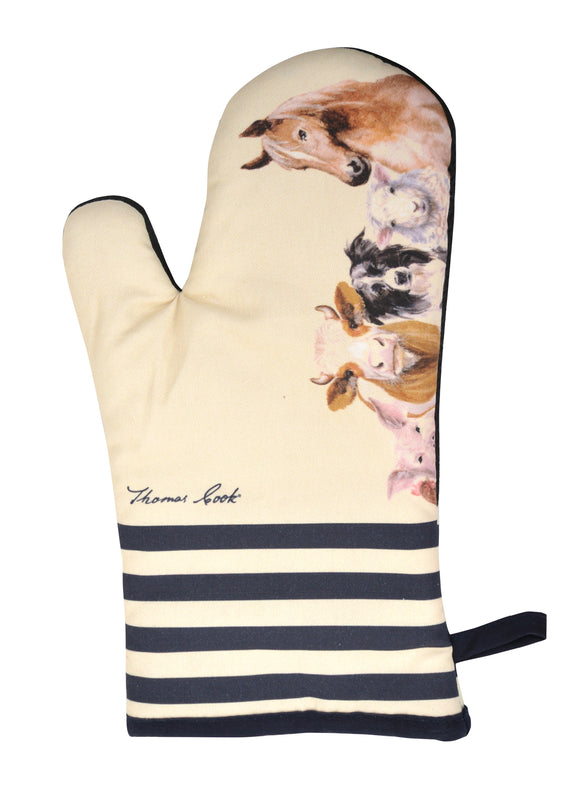 Thomas Cook Farm Friends Oven Mitt Pot Holder Set