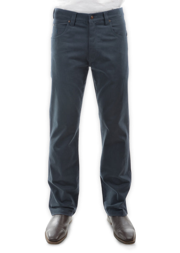 Thomas Cook Mens Stretch Moleskin Jeans - Blue Steel