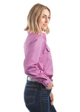 Hard Slog Womens Light Cotton Drill Shirt - Violet