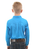 Hard Slog Kids Light Cotton Drill Shirt - Bright Blue