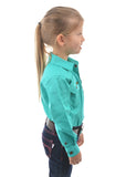 Hard Slog Kids Light Cotton Drill Shirt - Turquoise