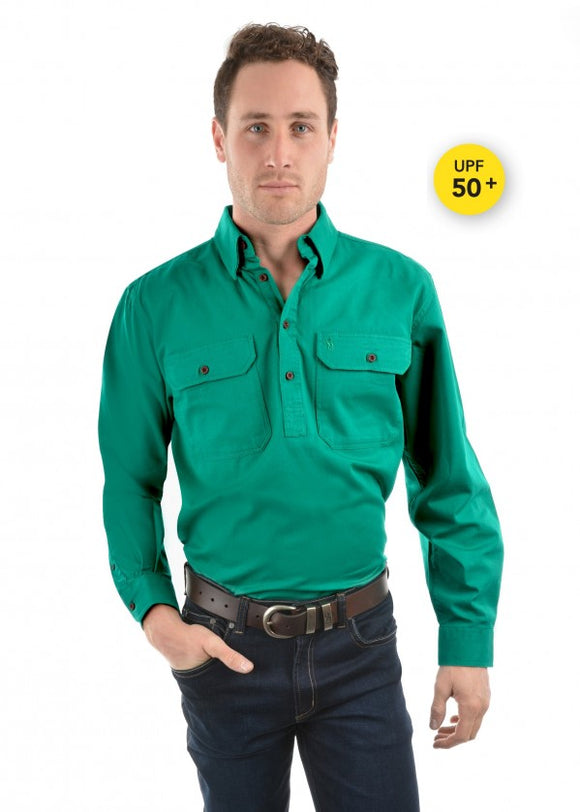 Thomas Cook Unisex Heavy Drill Work Shirt - Bright Green