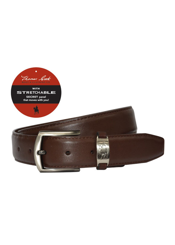 Thomas Cook Leather Comfort Waist Belt Brown